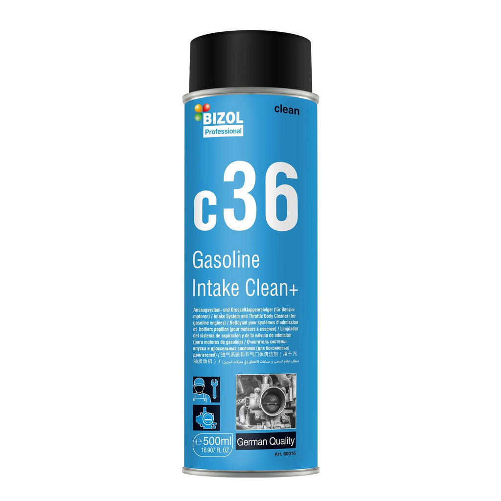 ស្ព្រៃយ៏ថែទាំរថយន្ត BIZOL Gasoline Intake Clean+ c36 - សម្អាតប្រព័ន្ធស្រូបខ្យល់រថយន្តសាំង -