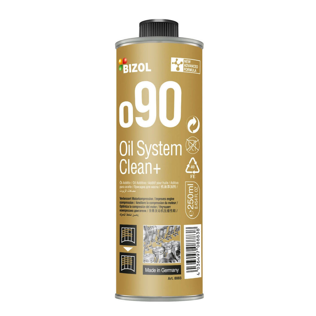 ប្រេងជំនួយ BIZOL Oil System Clean+ o90 លាងសម្អាតប្រព័ន្ធប្រេងម៉ាស៊ីនរថយន្តមុនប្តូរប្រេងថ្មី - Additive