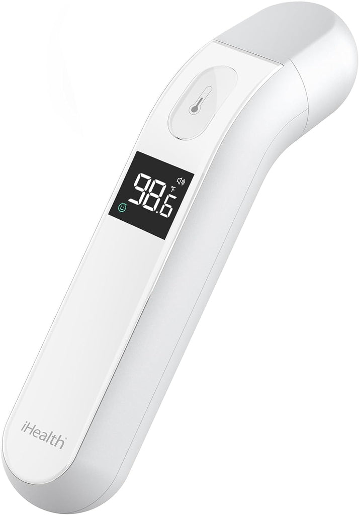 iHealth Digital Thermometer for Adults and Kids - Infrared Forehead Thermometer with Color Fever Indicator - Touchless, Fast, Accurate Results in 1 Second - Silent Mode, Easy-to-use for Home - PT2L - Personal Care