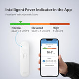 iHealth Smart Bluetooth Thermometer for Adults and Kids - Wireless No-Touch Digital Thermometer for Forehead - 3 Ultra-Sensitive Sensors, Large LED Digits, Vibration Mode - for Home Use, PT3SBT -