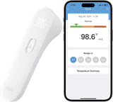 iHealth Smart Bluetooth Thermometer for Adults and Kids - Wireless No-Touch Digital Thermometer for Forehead - 3 Ultra-Sensitive Sensors, Large LED Digits, Vibration Mode - for Home Use, PT3SBT -