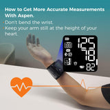 Meraw Blood Pressure Monitor Adult Cuff, Blood Pressure Cuff Monitor Wrist, Blood Pressure Machine Home Use 5.3-8.5" Irregular Heartbeat Monitoring APP Automatic Bluetooth High Accuracy Aspen Black - Health Care
