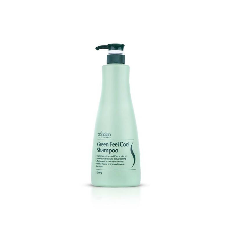 OB Green Feel Cool Shampoo 1000ml | សាប៊ូកក់កំចាត់អង្គែរឱ្យត្រជាក់ខ្លាំង (បុរស-នារី) - Cosmetic Product