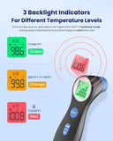 Thermometer for Adults, FSA Eligible, High Accuracy, No-Touch Digital Thermometer with Fever Alarm and Memory Function, Ideal for Babies, Kids, Home and Office Use -