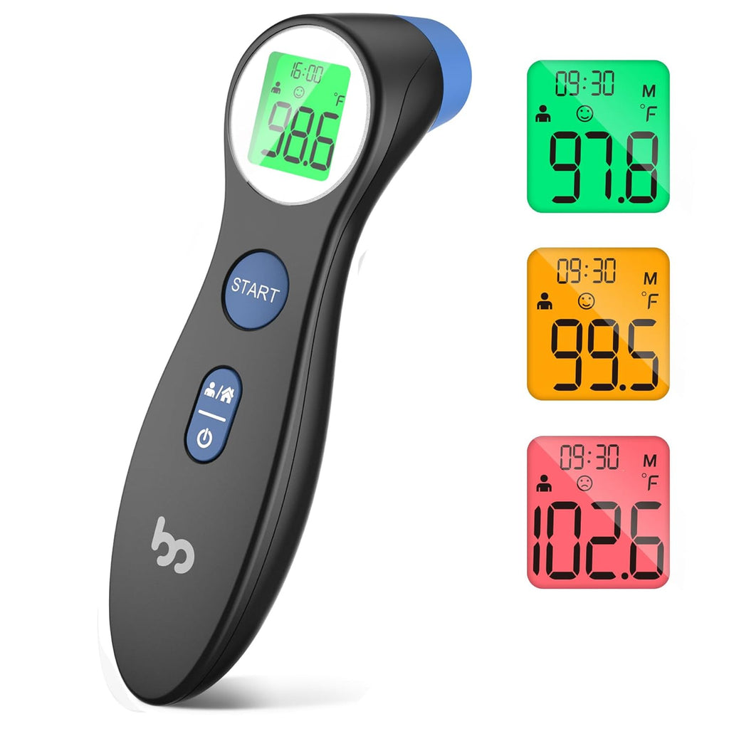 Thermometer for Adults, FSA Eligible, High Accuracy, No-Touch Digital Thermometer with Fever Alarm and Memory Function, Ideal for Babies, Kids, Home and Office Use -