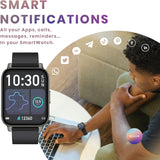 yussa Smartwatch | Latest Generation 2023 | Blood Pressure Monitor | Blood Oxygen SpO2 | Heart Rate | Sleep Monitor | IP67 Waterproof | Fitness Tracker | for Women and Men -