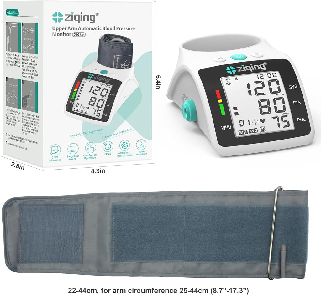 Ziqing Wrist Automatic Blood Pressure Monitor Machine Heart Rate Monitor